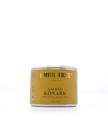 Umbr Tree fine home fragrance candle. Soul of India Collection. Sacred Konark. White florals, incense, musk, ghee, sweets, sugar, wet stones. Home perfume. Soy wax, Coconut wax, palm wax, bees wax. All natural wax fragrance candles. Scented candles. Bangalore India candles. gift set candles. Fragrance gift set candles. Home perfume candles. Gift set candles. Candle shop. Fine Home Fragrance Shop. Natural air purifier. no additives no dyes no paraffin no petroleum no chemicals no phthalates no parabens no sulfates cruelty free vegan organic ingredients