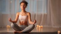 Lady doing meditation & yoga